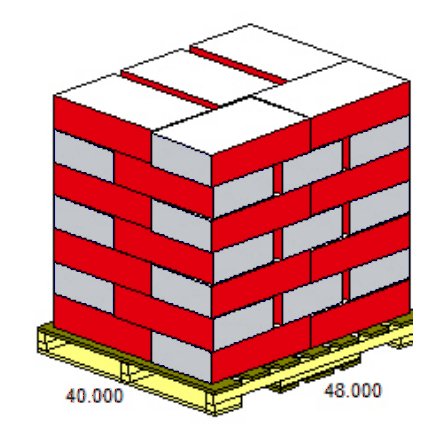 Interlocked brick pallet pattern
