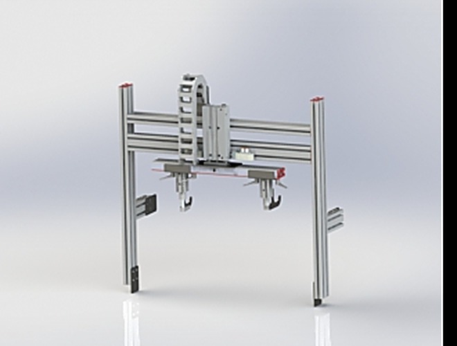 3D model of a gantry pick-and-place