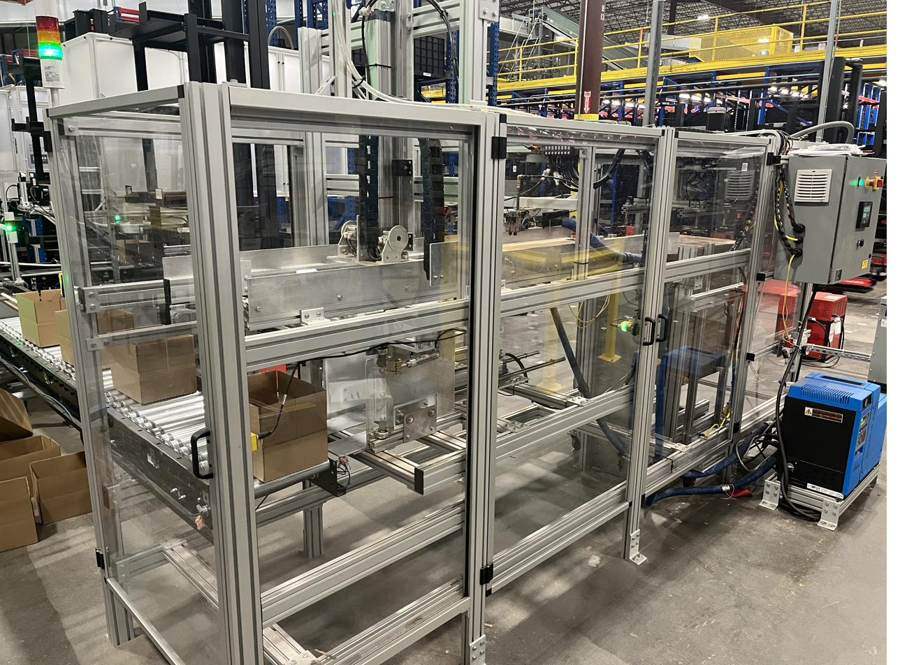 Aluminum extrusion machine frame